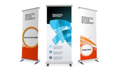 vertical banners and stands